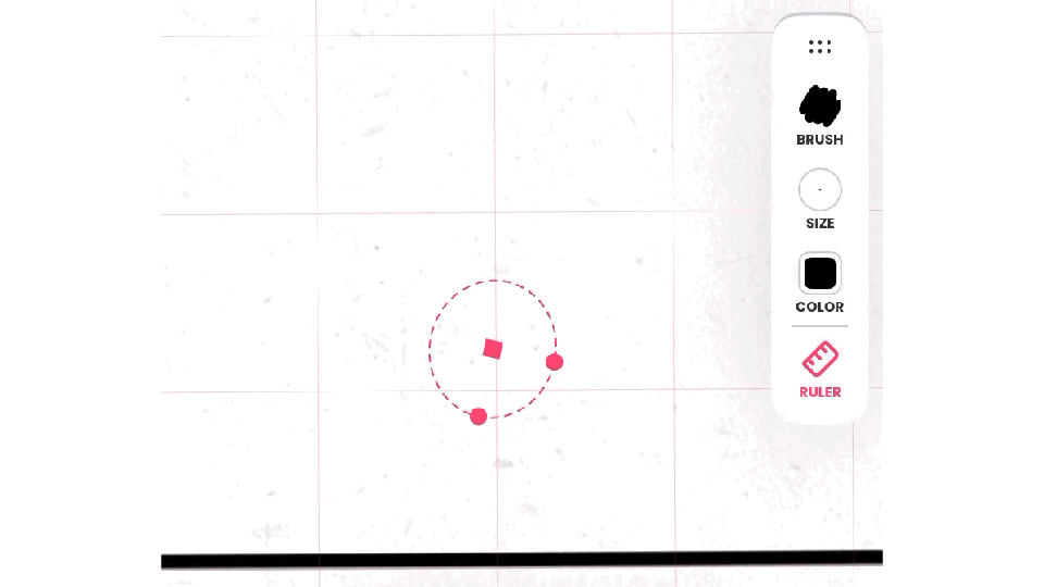 This is a FlipaClip bouncing ball creation/demo. The first scene of the clip shows how the ball is made. The second scene shows the final result of the ball, bouncing up and down, using the squash and stretch technique.